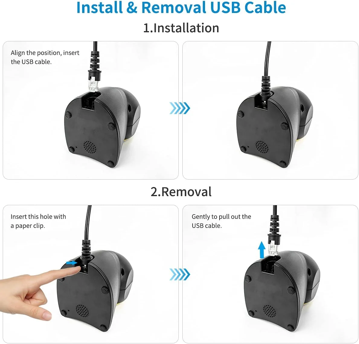 اسکنر بارکد رومیزی NETUM، 1D 2D چند جهته USB سیمی، پشتیبانی از حسگر خودکار، تشخیص خودکار زبان، سر چرخشی 30 درجه، سرعت اسکن 5 برابر، سازگار با دسکتاپ، لپ تاپ، تلفن هوشمند