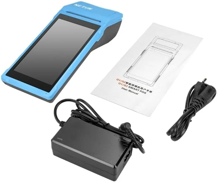 پایانه POS اندرویدی دستی NETUM با پرینتر رسید، جمعآوری کننده داده، اسکنر بارکد قابل حمل، بلوتوث USB WiFi BT4.0 آبی (شامل رول کاغذ 58 * 35) پایانه POS اندرویدی دستی NETUM با پرینتر رسید، جمعآوری کننده داده، اسکنر بارکد قابل حمل، بلوتوث USB WiFi BT4.0 آبی (شامل رول کاغذ 58 * 35)