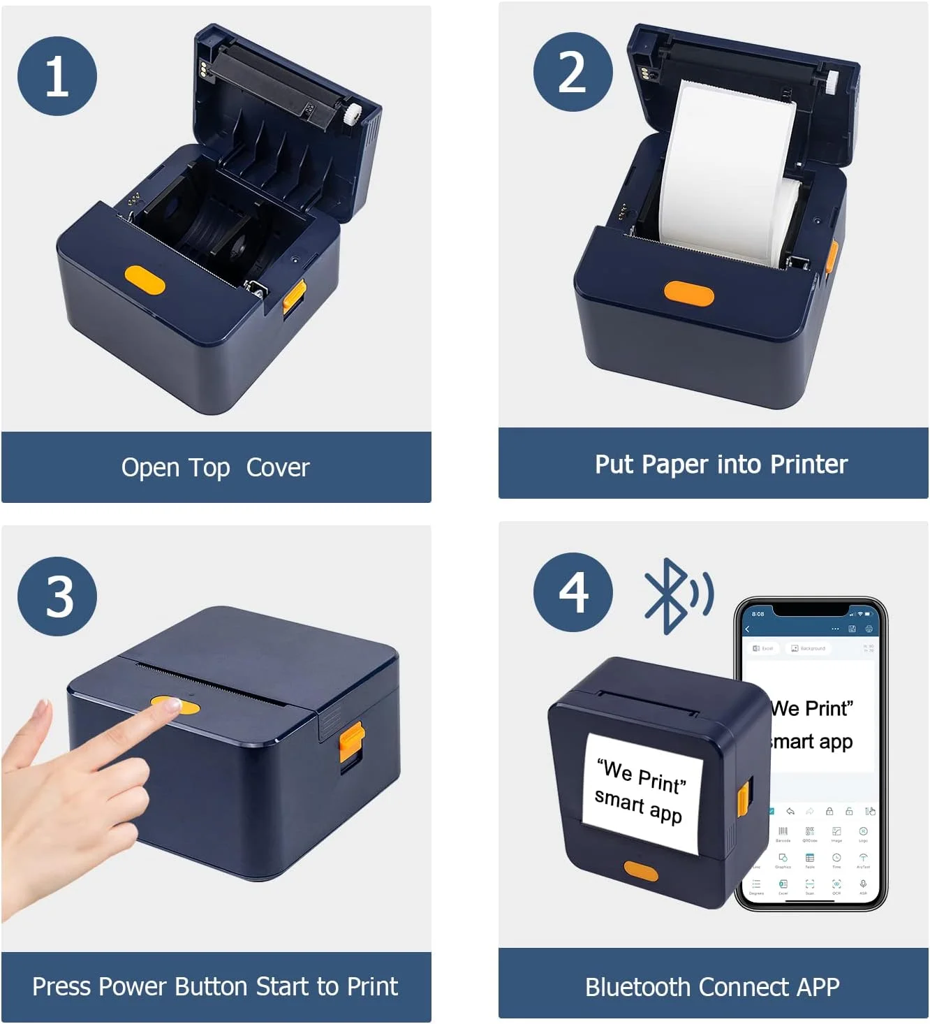 چاپگر لیبل زن کوچک NETUM P1 - چاپگر حرارتی بدون جوهر بلوتوث قابل حمل سازگار با اندروید و iOS برای بارکد خرده فروشی، پوشاک، پستی، کسب و کارهای کوچک (آبی) چاپگر لیبل زن کوچک NETUM P1 - چاپگر حرارتی بدون جوهر بلوتوث قابل حمل سازگار با اندروید و iOS برای بارکد خرده فروشی، پوشاک، پستی، کسب و کارهای کوچک (آبی)