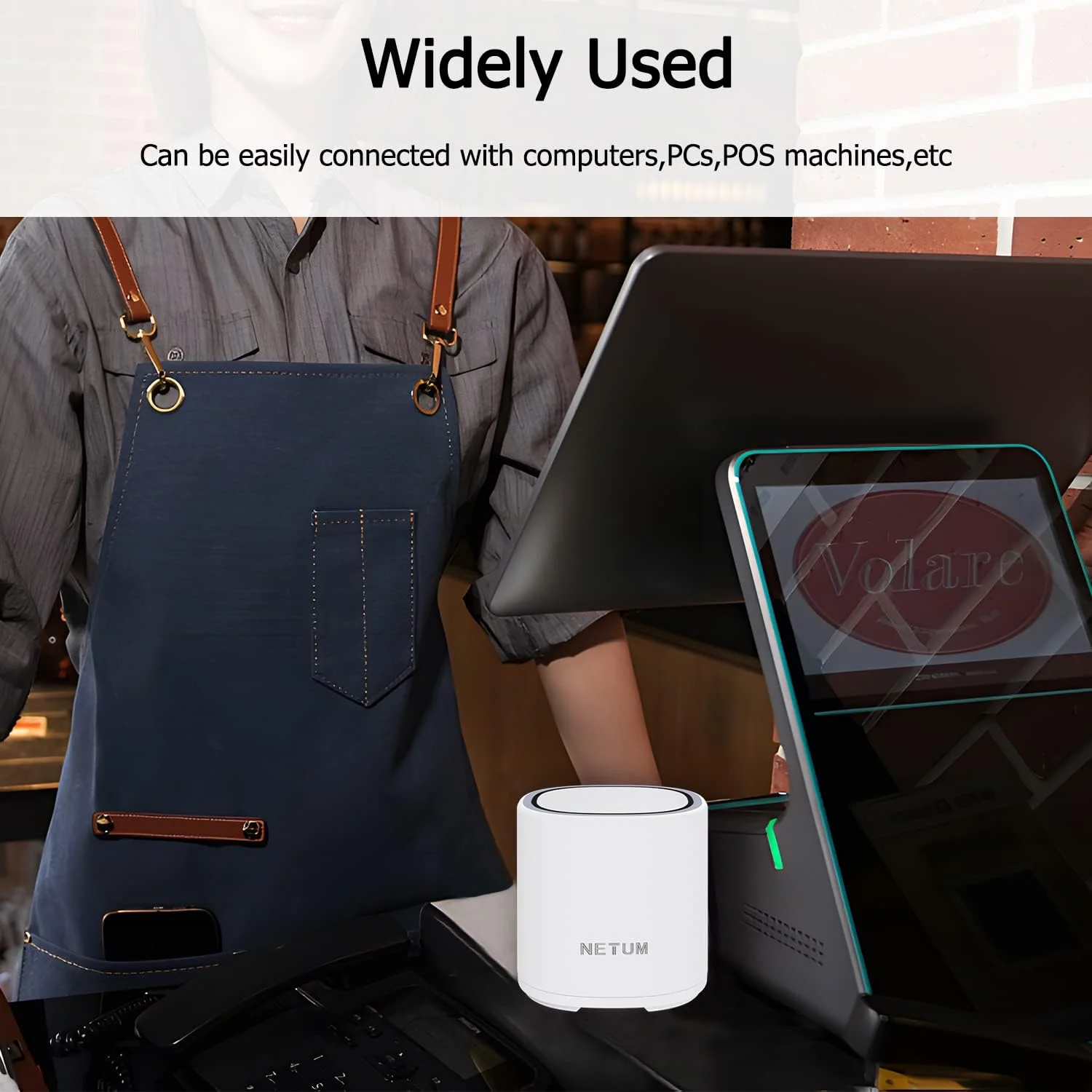 اسکنر کد QR پرداخت موبایلی NETUM، اسکنر بارکد دوبعدی سیمی USB رومیزی، اتصال و استفاده آسان برای فروشگاه های سوپرمارکت مدل NT-5090
