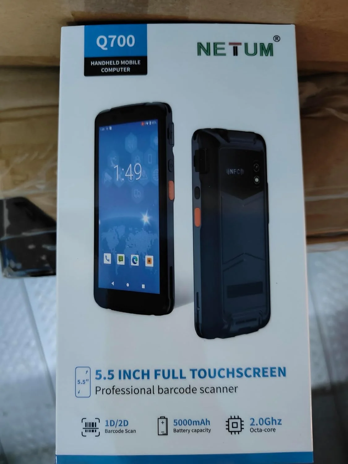 اسکنر بارکد دستی NETUM Android 11، کامپیوتر موبایل Q700 PDA قابل حمل، بارکد خوان 1D 2D Wi-Fi و 4G LTE، صفحه نمایش لمسی 5.5 اینچی برای خرده فروشی، انبار، لجستیک و مدیریت دارایی اسکنر بارکد دستی NETUM Android 11، کامپیوتر موبایل Q700 PDA قابل حمل، بارکد خوان 1D 2D Wi-Fi و 4G LTE، صفحه نمایش لمسی 5.5 اینچی برای خرده فروشی، انبار، لجستیک و مدیریت دارایی