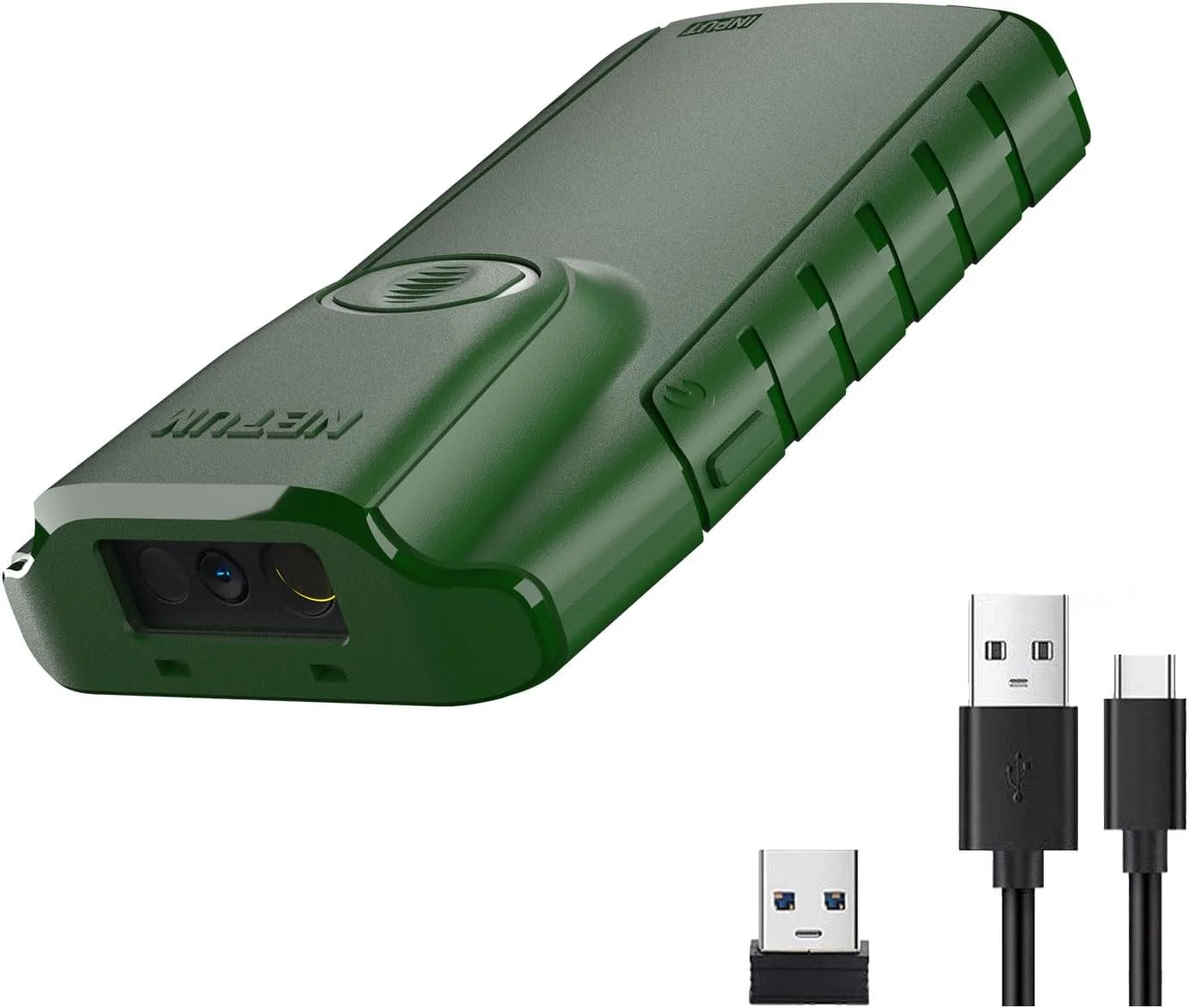 اسکنر بارکد بلوتوثی NETUM، بارکد خوان CCD کوچک قابل حمل 3 در 1، اسکنر بی سیم اتوماتیک با گیره پشتی، سازگار با تبلت iOS Android Windows MacOS برای انبارداری POS (1D - E740)