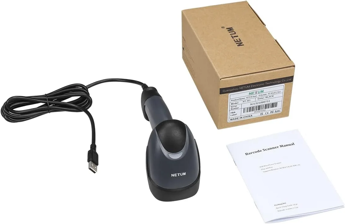بارکد خوان لیزری دستی تک بعدی NETUM® مدل NT-M1 با سیم USB 32 بیتی مناسب سیستم POS و اسکن بارکد A4 بارکد خوان لیزری دستی تک بعدی NETUM® مدل NT-M1 با سیم USB 32 بیتی مناسب سیستم POS و اسکن بارکد A4
