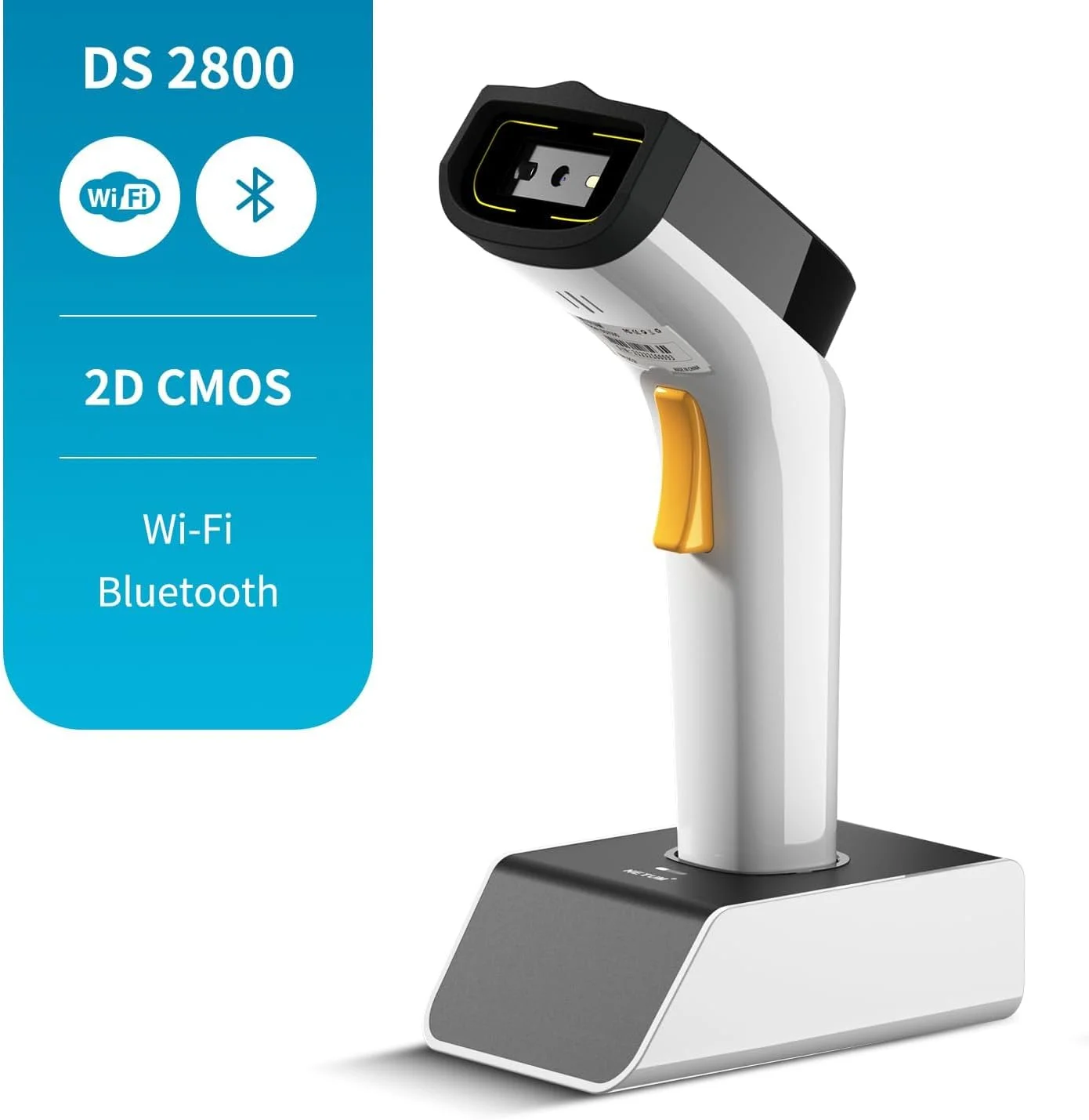 اسکنر بارکد دوبعدی وای فای بی سیم NETUM با قابلیت اتصال به پروتکل های شبکه TCP UDP، بارکد خوان 1D 2D QR pdf417 با قابلیت حسگر خودکار و بدون نیاز به دست، مناسب برای انبارداری و صنعت POS - مدل DS2800 اسکنر بارکد دوبعدی وای فای بی سیم NETUM با قابلیت اتصال به پروتکل های شبکه TCP UDP، بارکد خوان 1D 2D QR pdf417 با قابلیت حسگر خودکار و بدون نیاز به دست، مناسب برای انبارداری و صنعت POS - مدل DS2800