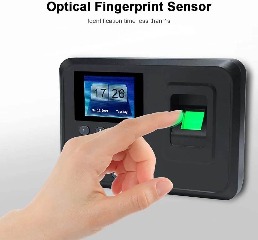 دستگاه حضور و غیاب هوشمند بیومتریک اثر انگشت و رمز عبور Eacam، دستگاه ثبت ورود و خروج کارکنان، صفحه نمایش 2.4 اینچی TFT LCD، ساعت حضور و غیاب DC 5V دستگاه حضور و غیاب هوشمند بیومتریک اثر انگشت و رمز عبور Eacam، دستگاه ثبت ورود و خروج کارکنان، صفحه نمایش 2.4 اینچی TFT LCD، ساعت حضور و غیاب DC 5V
