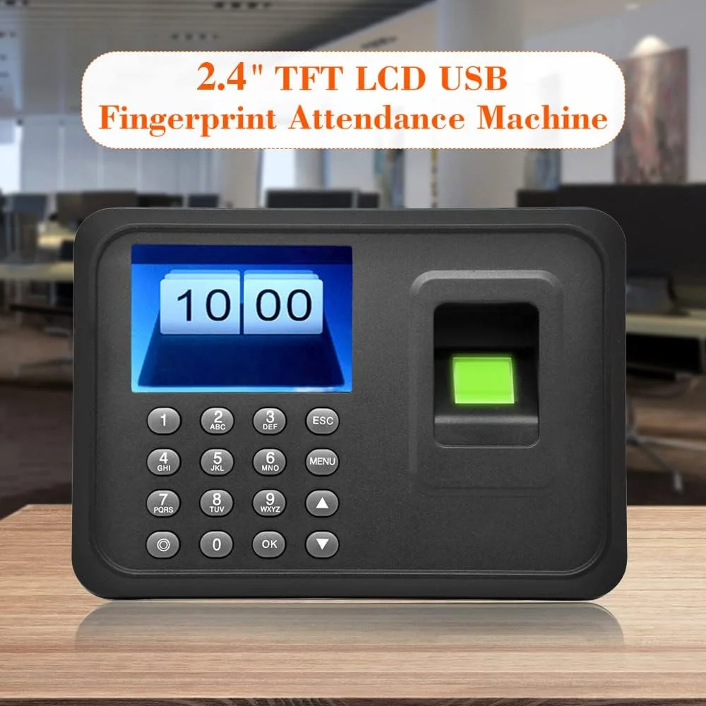 دستگاه حضور و غیاب اثر انگشتی Eacam با صفحه نمایش 2.4 اینچی TFT LCD، دستگاه بیومتریک حضور و غیاب USB، ضبط کننده ورود و خروج کارمندان، پشتیبانی از کنترل دسترسی دیسک USB، مشکی دستگاه حضور و غیاب اثر انگشتی Eacam با صفحه نمایش 2.4 اینچی TFT LCD، دستگاه بیومتریک حضور و غیاب USB، ضبط کننده ورود و خروج کارمندان، پشتیبانی از کنترل دسترسی دیسک USB، مشکی