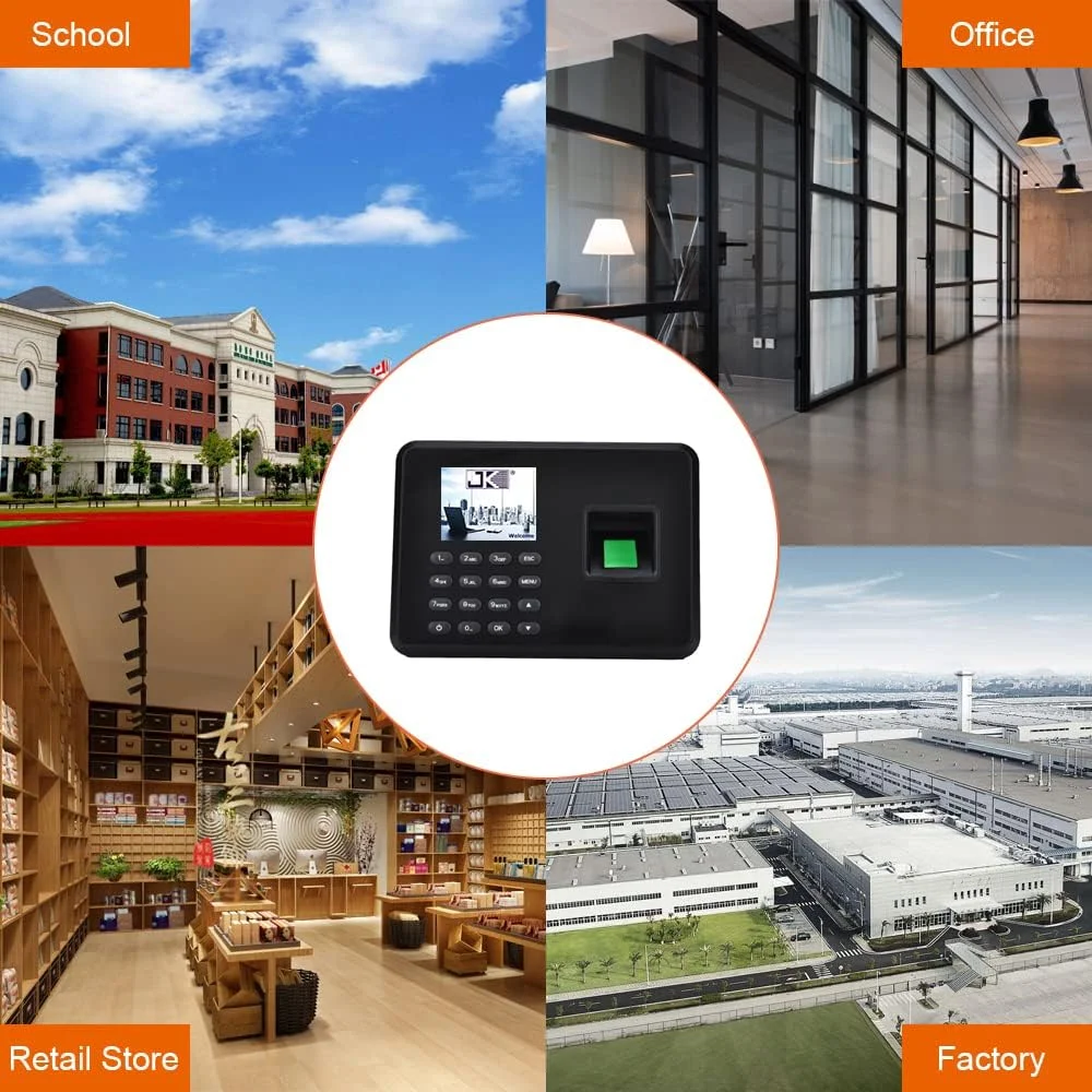 دستگاه حضور و غیاب Eacam، دستگاه کنترل دسترسی اثر انگشتی بیومتریک هوشمند با رمز عبور، صفحه نمایش LCD 2.4 اینچی، دستگاه ثبت ورود و خروج کارمندان، پشتیبانی از گزارش خروجی دیسک U دستگاه حضور و غیاب Eacam، دستگاه کنترل دسترسی اثر انگشتی بیومتریک هوشمند با رمز عبور، صفحه نمایش LCD 2.4 اینچی، دستگاه ثبت ورود و خروج کارمندان، پشتیبانی از گزارش خروجی دیسک U