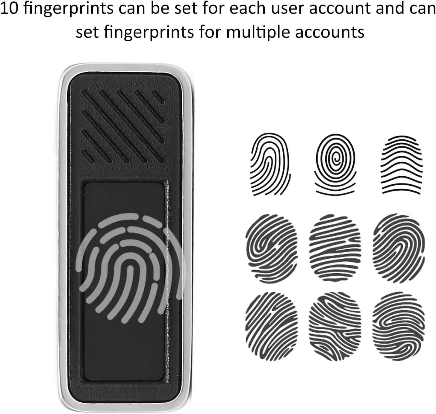 Bewinner مینی USB-C اثر انگشت خوان سازگار با 7 8 10، 10 اثر انگشت، تشخیص سریع 0.5 ثانیه، الگوریتم خودآموز، تطبیق لمسی 360 درجه Bewinner مینی USB-C اثر انگشت خوان سازگار با 7 8 10، 10 اثر انگشت، تشخیص سریع 0.5 ثانیه، الگوریتم خودآموز، تطبیق لمسی 360 درجه