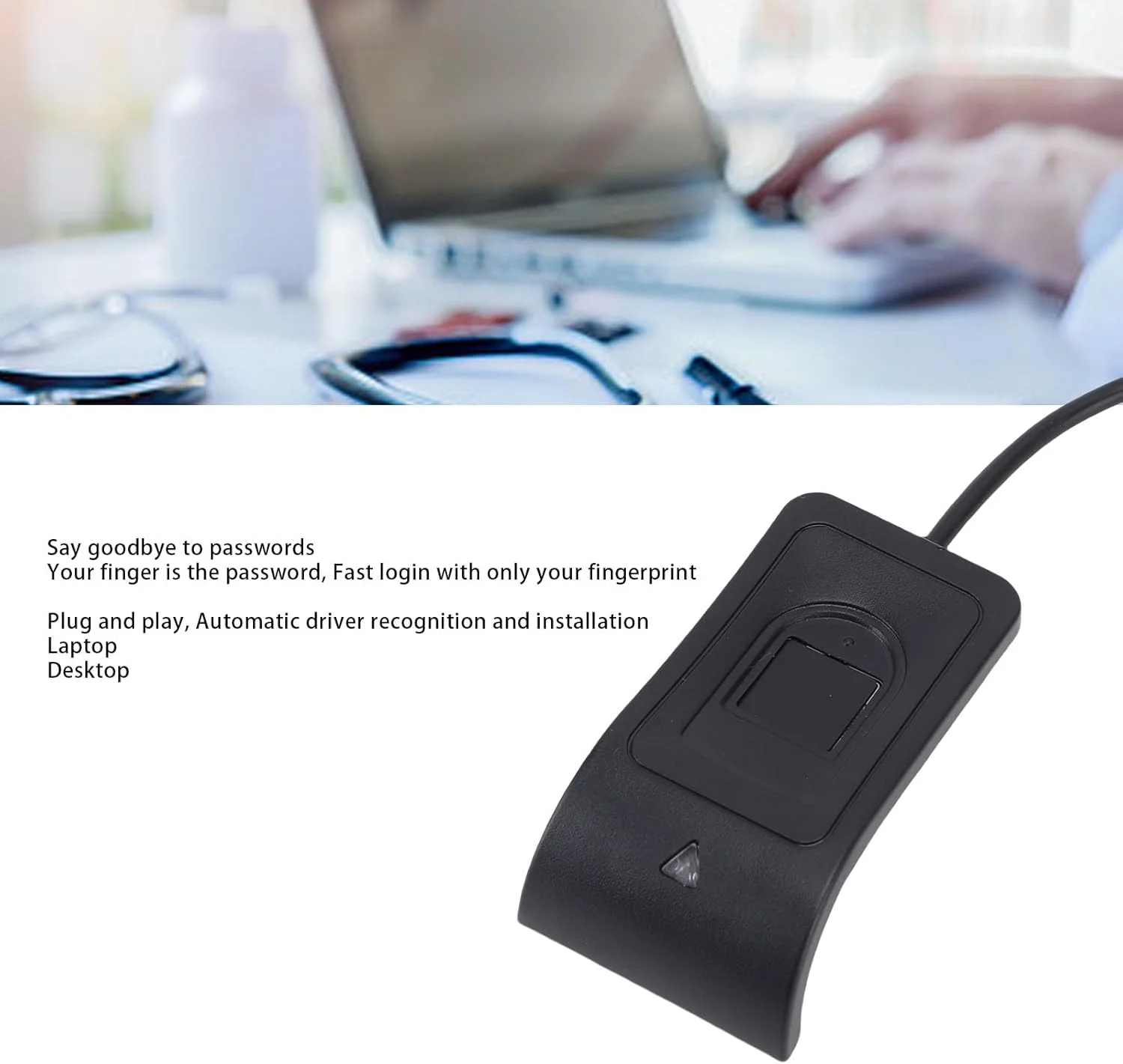 اسکنر اثر انگشت USB Bewinner با اسکنر بیومتریک لمسی 360 درجه، دانگل کامپیوتر رومیزی Plug & Play برای ویندوز 10 و 11، یادگیری تطبیقی، رمزگذاری فایل چند کاربره اسکنر اثر انگشت USB Bewinner با اسکنر بیومتریک لمسی 360 درجه، دانگل کامپیوتر رومیزی Plug & Play برای ویندوز 10 و 11، یادگیری تطبیقی، رمزگذاری فایل چند کاربره