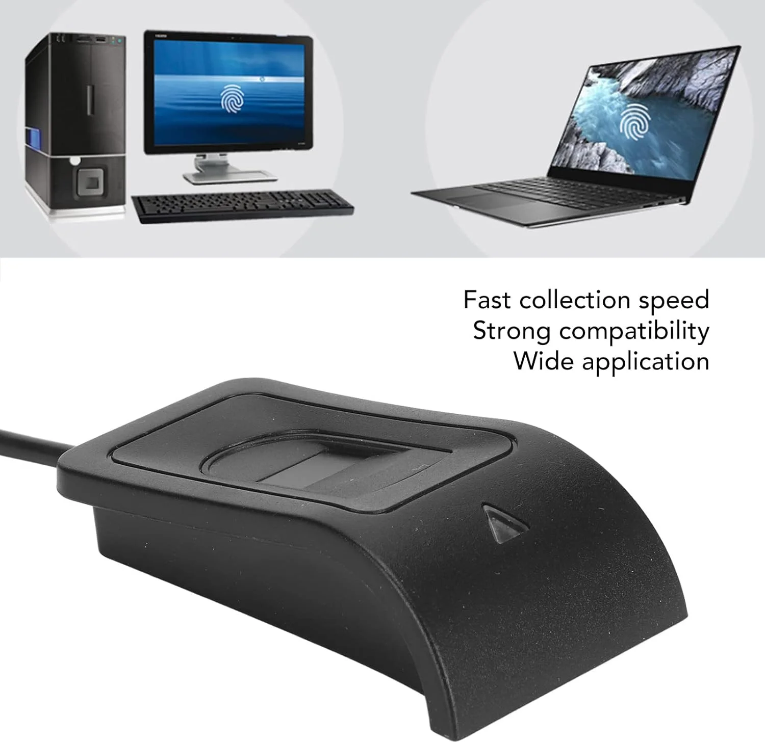 اسکنر اثر انگشت USB برای امنیت کامپیوتر شخصی - کالیبراسیون خودکار 360 درجه، اسکنر کلید جمع و جور با ظرفیت 10 اثر انگشت، کنترل دسترسی چند حساب کاربری اسکنر اثر انگشت USB برای امنیت کامپیوتر شخصی - کالیبراسیون خودکار 360 درجه، اسکنر کلید جمع و جور با ظرفیت 10 اثر انگشت، کنترل دسترسی چند حساب کاربری