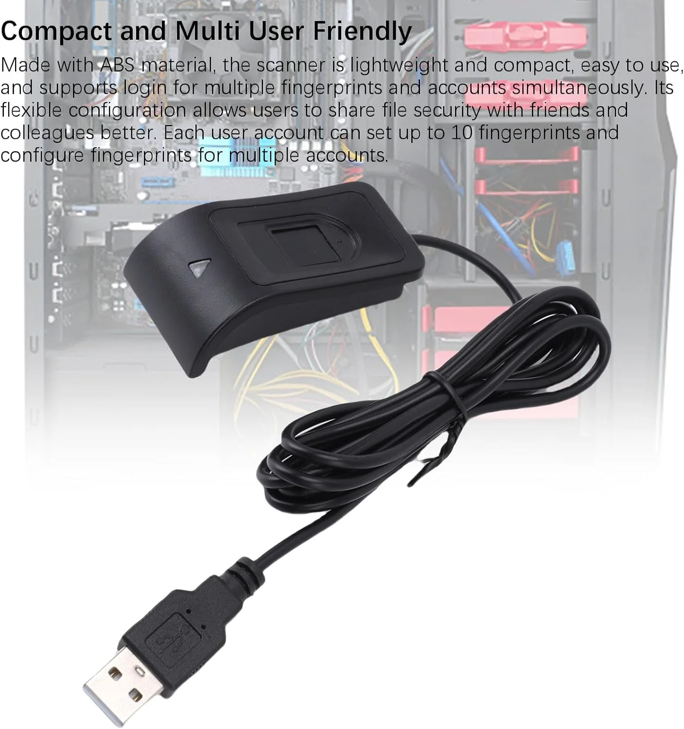 اسکنر اثر انگشت USB Bewinner با اسکنر بیومتریک لمسی 360 درجه، دانگل کامپیوتر رومیزی Plug & Play برای ویندوز 10 و 11، یادگیری تطبیقی، رمزگذاری فایل چند کاربره اسکنر اثر انگشت USB Bewinner با اسکنر بیومتریک لمسی 360 درجه، دانگل کامپیوتر رومیزی Plug & Play برای ویندوز 10 و 11، یادگیری تطبیقی، رمزگذاری فایل چند کاربره