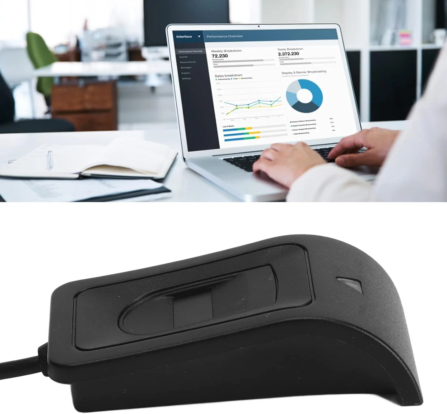 اسکنر اثر انگشت USB برای امنیت کامپیوتر شخصی - کالیبراسیون خودکار 360 درجه، اسکنر کلید جمع و جور با ظرفیت 10 اثر انگشت، کنترل دسترسی چند حساب کاربری اسکنر اثر انگشت USB برای امنیت کامپیوتر شخصی - کالیبراسیون خودکار 360 درجه، اسکنر کلید جمع و جور با ظرفیت 10 اثر انگشت، کنترل دسترسی چند حساب کاربری