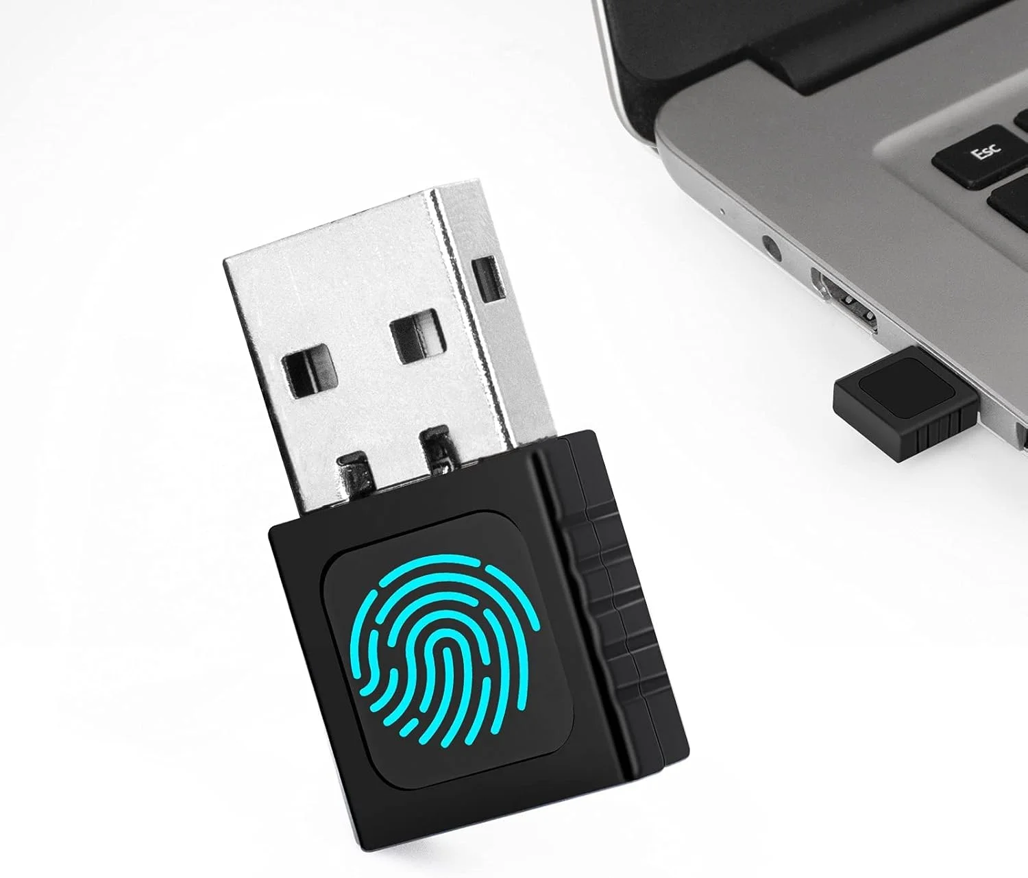 اسکنر اثر انگشت USB KASTWAVE با قابلیت تطبیق سریع 360 درجه، کلید امنیتی بیومتریک چندگانه ویندوز برای ویندوز 7، 8، 10، Windows Hello PC و لپ تاپ