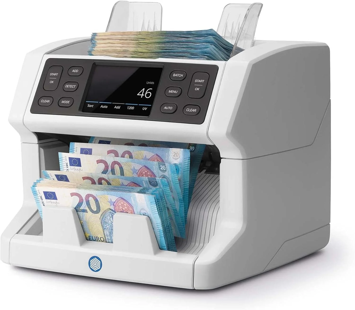 دستگاه شمارش اسکناس Safescan 2850 - شمارنده چند زبانه اسکناس برای اسکناس های مرتب شده با تشخیص اسکناس های تقلبی در 3 نقطه