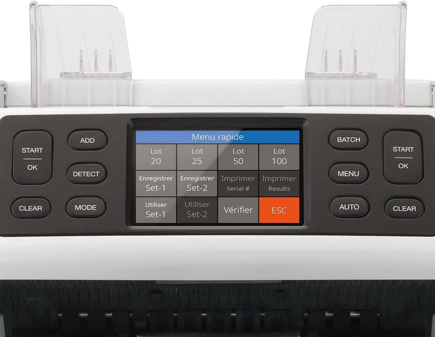 دستگاه شمارش اسکناس Safescan 2850 - شمارنده چند زبانه اسکناس برای اسکناس های مرتب شده با تشخیص اسکناس های تقلبی در 3 نقطه