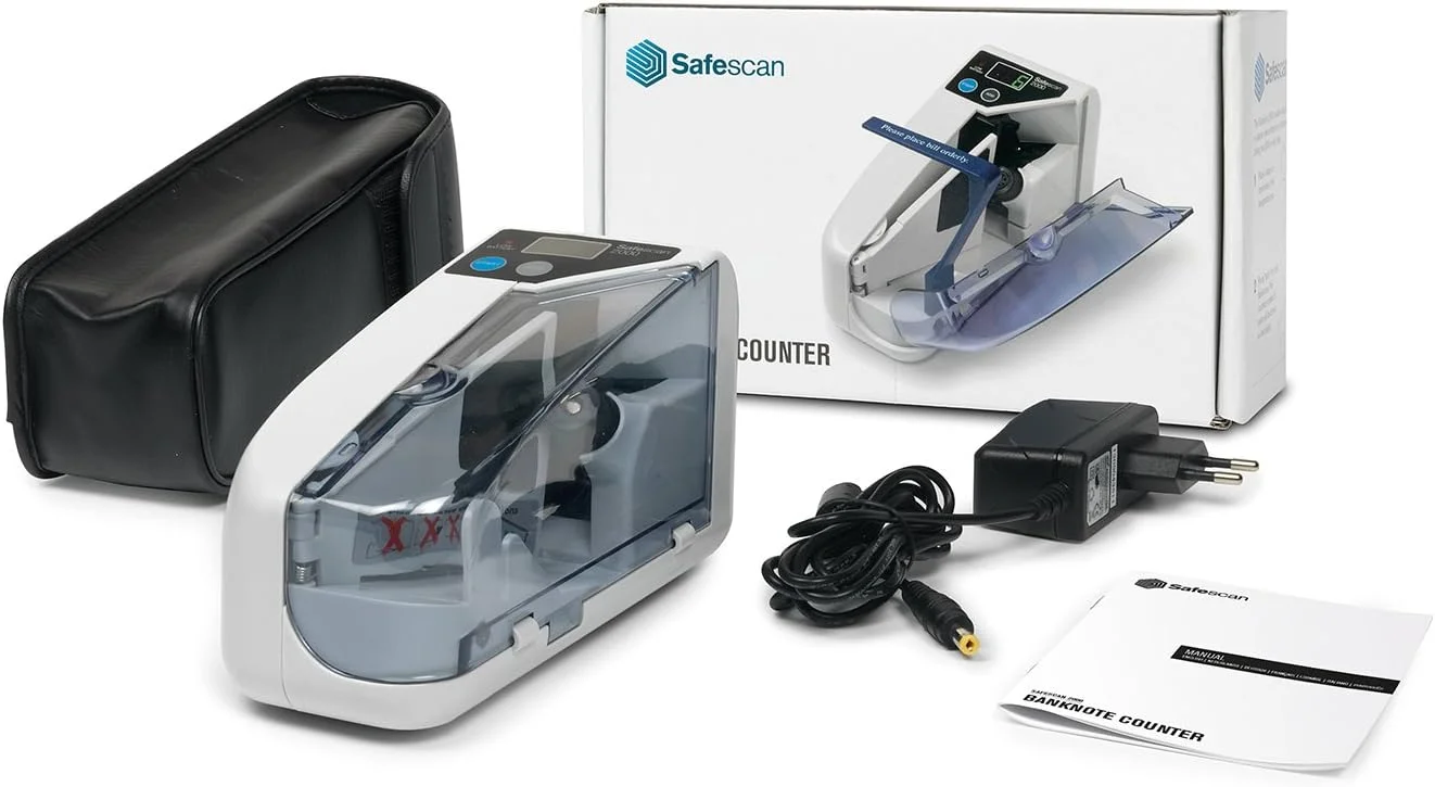 دستگاه شمارش پول قابل حمل سیف اسکن 2000 که اسکناس های مرتب شده را می شمارد - دستگاه شمارش پول نقد برای استفاده در حال حرکت - دستگاه شمارش پول مرتب شده برای همه ارزها، 19 x 10.2 x 7.5 سانتی متر دستگاه شمارش پول قابل حمل سیف اسکن 2000 که اسکناس های مرتب شده را می شمارد - دستگاه شمارش پول نقد برای استفاده در حال حرکت - دستگاه شمارش پول مرتب شده برای همه ارزها، 19 x 10.2 x 7.5 سانتی متر