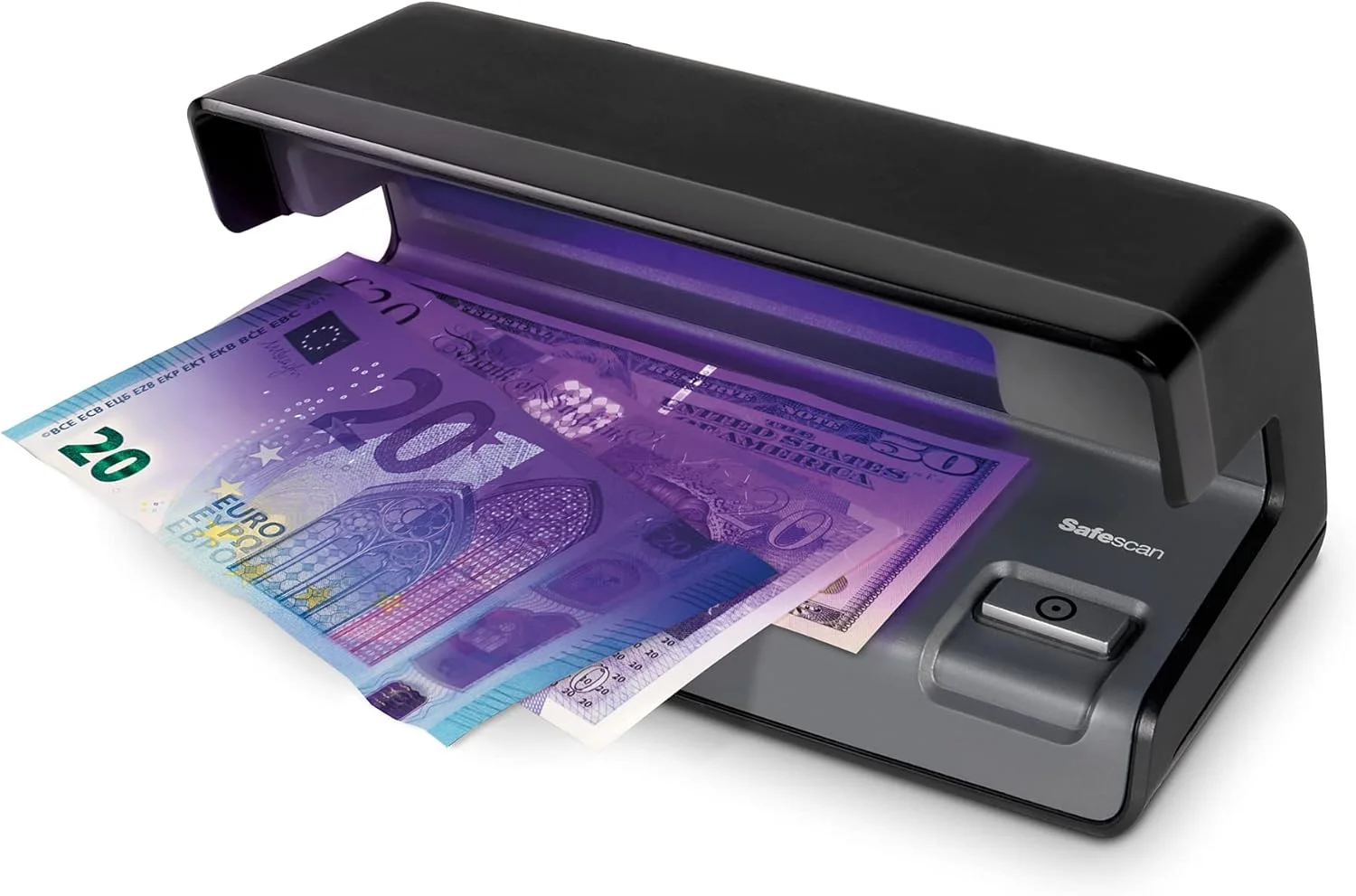 دستگاه تشخیص اسکناس تقلبی Safescan 50 - UV برای تأیید تمام اسکناس های AED، کارت های اعتباری و مدارک شناسایی دستگاه تشخیص اسکناس تقلبی Safescan 50 - UV برای تأیید تمام اسکناس های AED، کارت های اعتباری و مدارک شناسایی