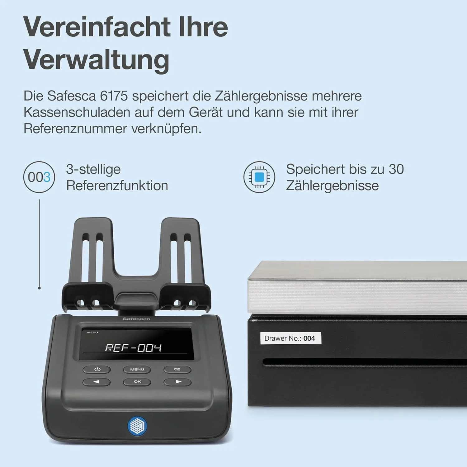 دستگاه شمارش پول سیف اسکن 6165، شمارش ارزش سکه و اسکناس، کوپن و ژتون - شمارنده سکه با تشخیص خودکار رول سکه - ترازوی پول نتایج شمارش فردی را ذخیره می کند دستگاه شمارش پول سیف اسکن 6165، شمارش ارزش سکه و اسکناس، کوپن و ژتون - شمارنده سکه با تشخیص خودکار رول سکه - ترازوی پول نتایج شمارش فردی را ذخیره می کند