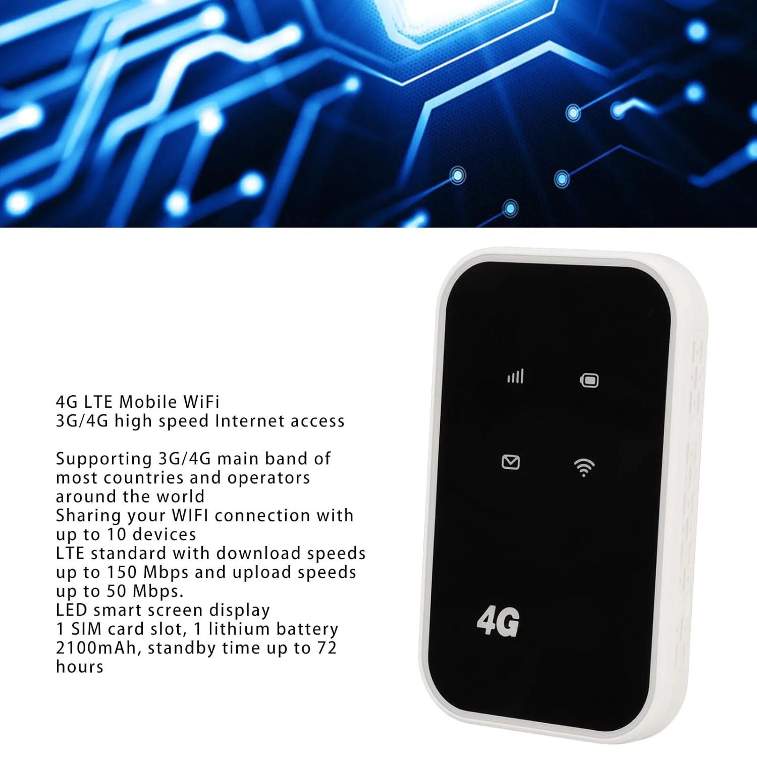 مودم همراه 4G LTE Annadue، مودم هات اسپات موبایل 300 مگابیت بر ثانیه با اسلات سیم کارت برای مسافرت، دستگاه روتر قابل حمل آنلاک شده برای مسافرت و کمپینگ