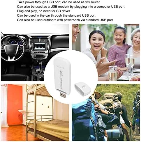 روتر بی سیم 4G LTE Annadue، مودم روتر وای فای USB قابل حمل با اسلات سیم کارت، هات اسپات مسافرتی قابل حمل با سرعت بالا، پشتیبانی تا 150 مگابیت در ثانیه، 10 کاربر