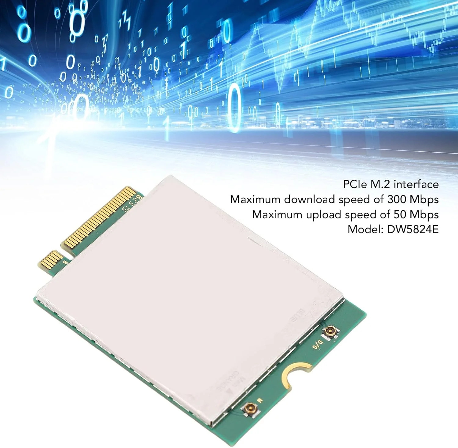 کارت ماژول 4G Annadue DW5824e، مودم پرسرعت 300 مگابیت بر ثانیه LTE Cat 6 M.2 برای Snapdragon X12، با GNSS GPS برای لپ‌تاپ‌های X360 11 14 G11 G1i