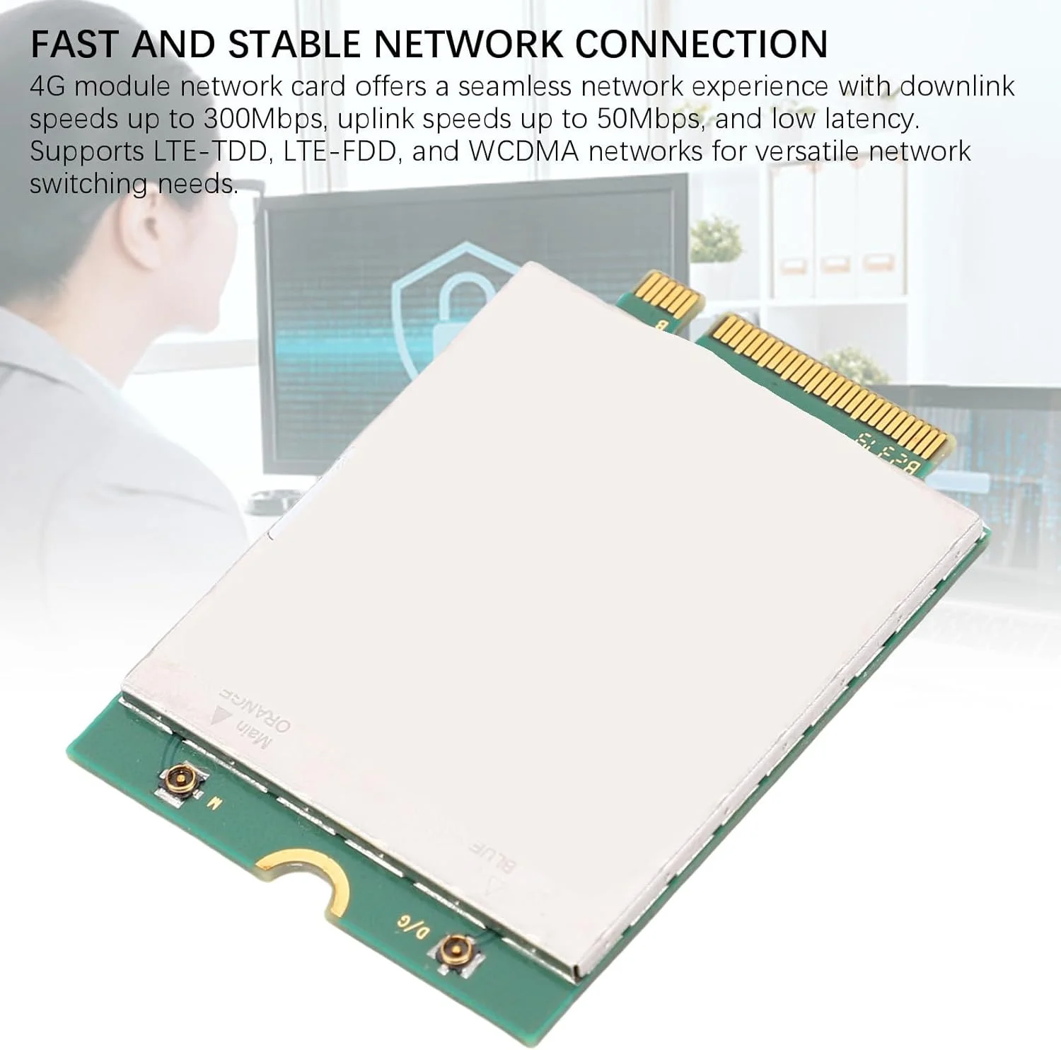 کارت ماژول 4G Annadue DW5824e، مودم پرسرعت 300 مگابیت بر ثانیه LTE Cat 6 M.2 برای Snapdragon X12، با GNSS GPS برای لپ‌تاپ‌های X360 11 14 G11 G1i