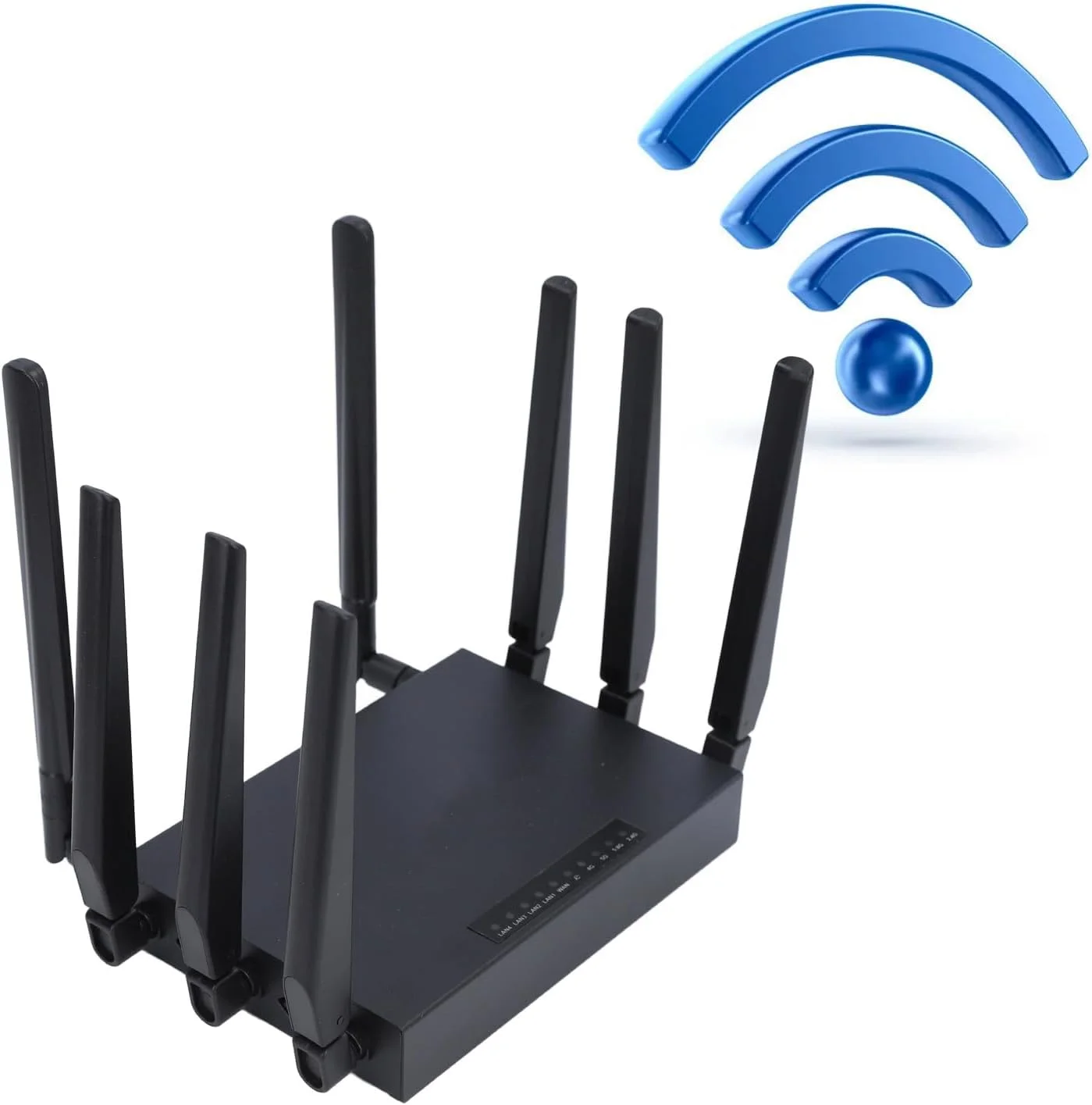 مودم Annadue 5G SIM Card CPE، روتر 5G دو بانده با اسلات سیم کارت، 8 آنتن سلولی، گیگابیتی 1000 مگابیت بر ثانیه، روتر WiFi6 CPE برای خاورمیانه آسیا (UK)