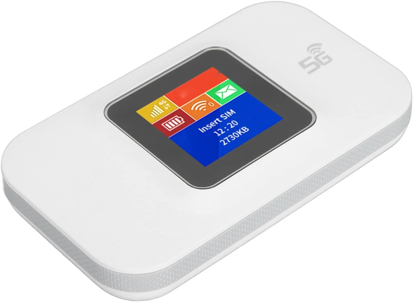 مودم وای فای همراه 4G، روتر وای فای مسافرتی قابل حمل با اسلات کارت میکرو سیم، روتر هات اسپات بی سیم آنلاک شده برای سفر اداری، 10 دستگاه متصل، باتری، سفید