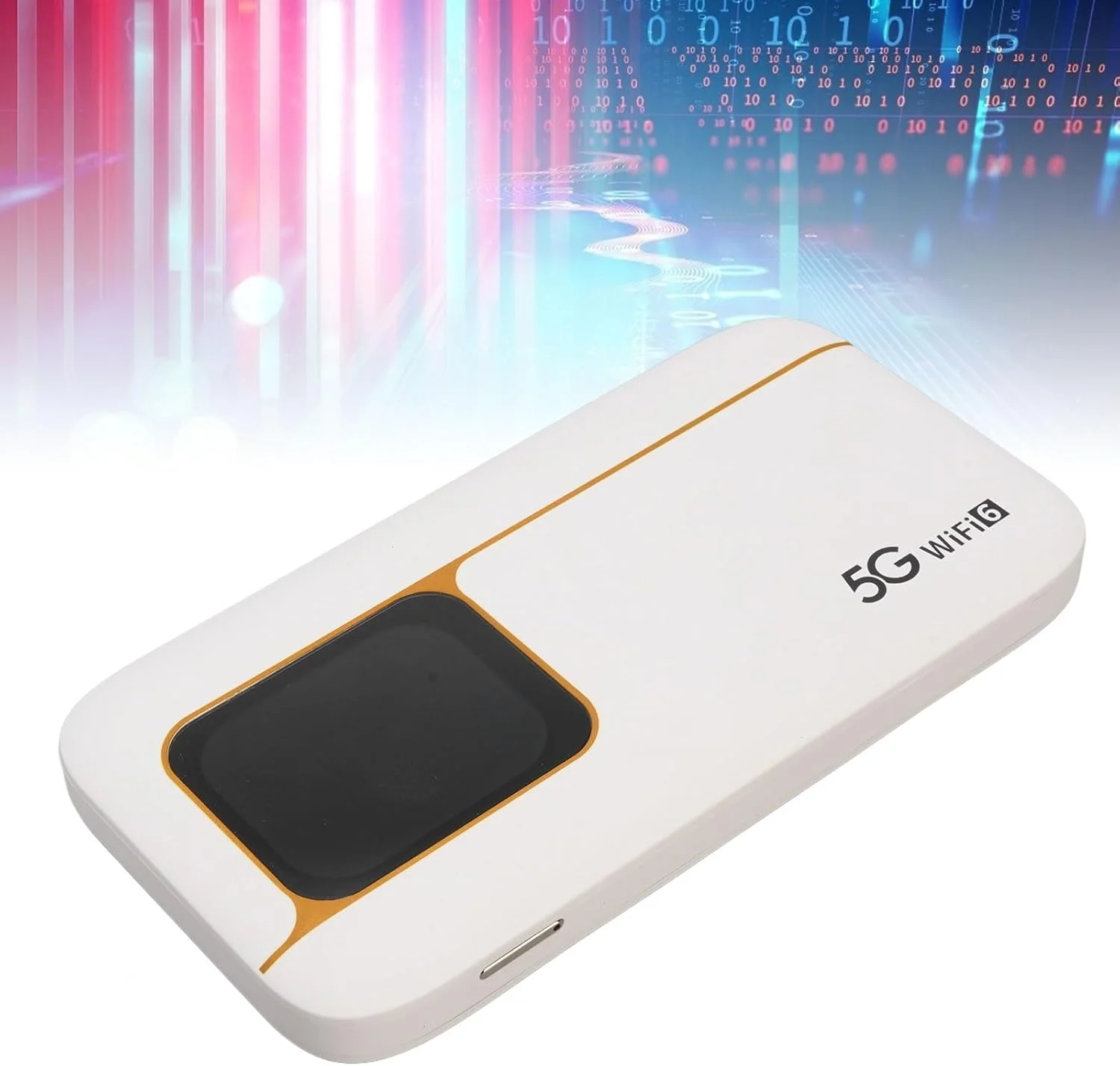 Bewinner نقطه اتصال همراه 5G، دستگاه WiFi قابل حمل با اسلات سیم کارت، ضد آب IP67 با باتری 7100mAh، روتر WiFi 6 برای مسافرت و خانه، پشتیبانی از 16 دستگاه، صفحه نمایش لمسی 2.01 اینچی Bewinner نقطه اتصال همراه 5G، دستگاه WiFi قابل حمل با اسلات سیم کارت، ضد آب IP67 با باتری 7100mAh، روتر WiFi 6 برای مسافرت و خانه، پشتیبانی از 16 دستگاه، صفحه نمایش لمسی 2.01 اینچی