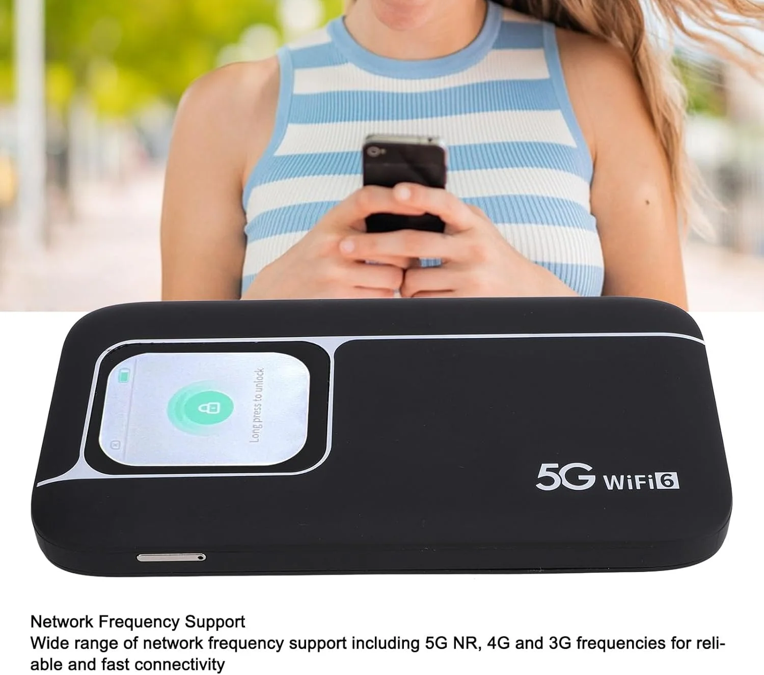 مودم روتر بیسیم 5G Bewinner، هاتاسپات موبایل وایفای 6 قابل حمل 5G، دستگاه وایفای قابل حمل برای مسافرت، دستگاه هاتاسپات موبایل فوقالعاده پرسرعت با اسلات سیمکارت، پشتیبانی از 16 دستگاه، 7100mAh مودم روتر بیسیم 5G Bewinner، هاتاسپات موبایل وایفای 6 قابل حمل 5G، دستگاه وایفای قابل حمل برای مسافرت، دستگاه هاتاسپات موبایل فوقالعاده پرسرعت با اسلات سیمکارت، پشتیبانی از 16 دستگاه، 7100mAh