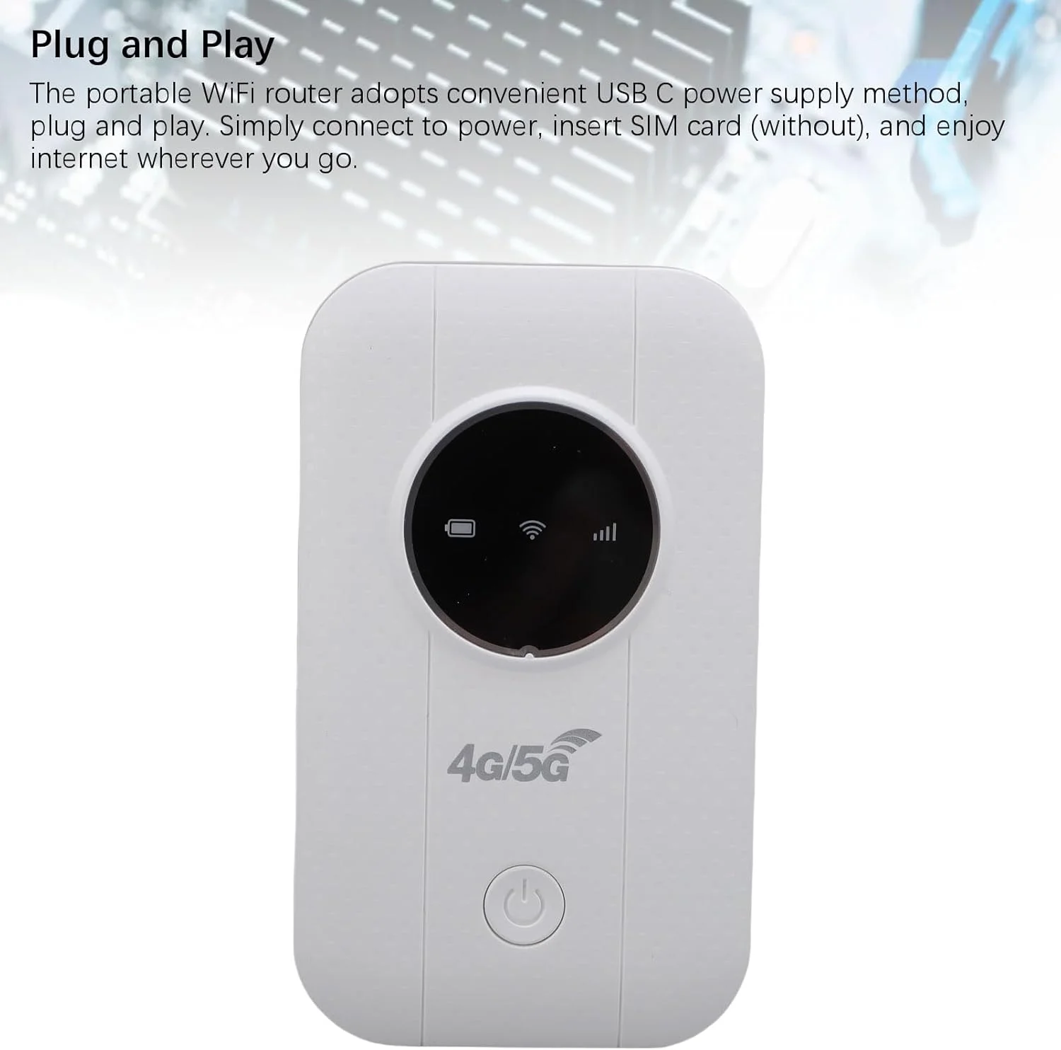 Bewinner 4G 5G WiFi هات اسپات موبایل، روتر موبایل پرسرعت 300 مگابیت بر ثانیه با سیم کارت، هات اسپات قابل حمل مسافرتی پلاگ اند پلی، پشتیبانی از 10 دستگاه، برای مسافرت، سفرهای کاری، کمپینگ Bewinner 4G 5G WiFi هات اسپات موبایل، روتر موبایل پرسرعت 300 مگابیت بر ثانیه با سیم کارت، هات اسپات قابل حمل مسافرتی پلاگ اند پلی، پشتیبانی از 10 دستگاه، برای مسافرت، سفرهای کاری، کمپینگ