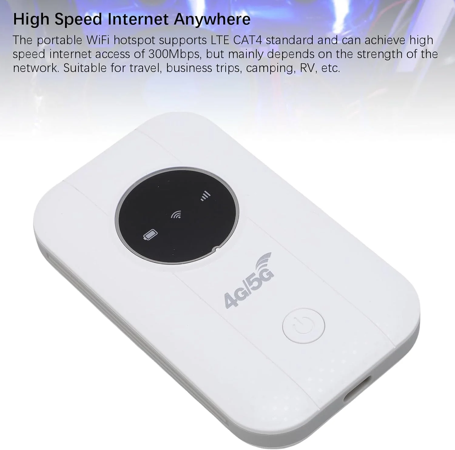 Bewinner 4G 5G WiFi هات اسپات موبایل، روتر موبایل پرسرعت 300 مگابیت بر ثانیه با سیم کارت، هات اسپات قابل حمل مسافرتی پلاگ اند پلی، پشتیبانی از 10 دستگاه، برای مسافرت، سفرهای کاری، کمپینگ Bewinner 4G 5G WiFi هات اسپات موبایل، روتر موبایل پرسرعت 300 مگابیت بر ثانیه با سیم کارت، هات اسپات قابل حمل مسافرتی پلاگ اند پلی، پشتیبانی از 10 دستگاه، برای مسافرت، سفرهای کاری، کمپینگ