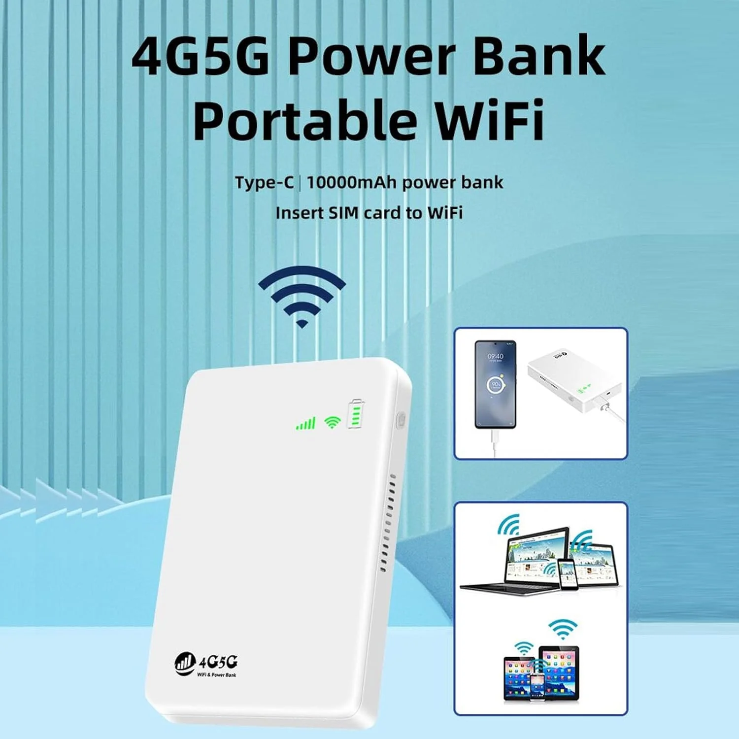 هات اسپات موبایل 5G آنلاک شده Bewinner - روتر 4G LTE با اسلات سیم کارت، سرعت وای فای تا 1200 مگابیت بر ثانیه، وای فای مسافرتی قابل حمل برای تجارت و کار هات اسپات موبایل 5G آنلاک شده Bewinner - روتر 4G LTE با اسلات سیم کارت، سرعت وای فای تا 1200 مگابیت بر ثانیه، وای فای مسافرتی قابل حمل برای تجارت و کار
