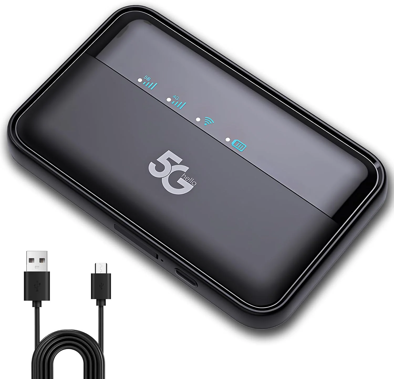 روتر 5G Bewinner با اسلات سیم کارت، هات اسپات وای فای 6 جیبی مسافرتی 10000mAh، روتر سیم کارت 5G هات اسپات موبایل، روتر کارت نانو سیم - سرعت بالا 2.77Gbps/1.25Gbps، پشتیبانی از 16 کاربر، دو باند 2.4GHz/5.8GHz
