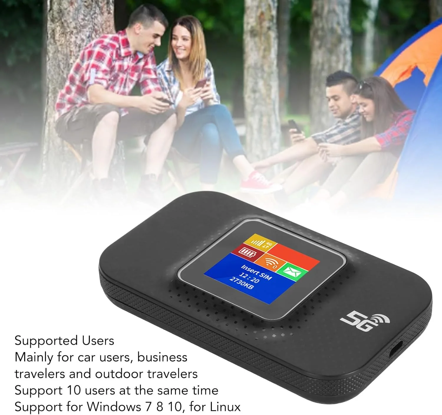 مودم وای فای همراه 4G Bewinner، روتر وای فای مسافرتی قابل حمل با اسلات کارت میکرو سیم، روتر هات اسپات بی سیم آنلاک شده برای سفر خانگی، 10 دستگاه متصل، باتری 3650 میلی آمپر ساعتی مودم وای فای همراه 4G Bewinner، روتر وای فای مسافرتی قابل حمل با اسلات کارت میکرو سیم، روتر هات اسپات بی سیم آنلاک شده برای سفر خانگی، 10 دستگاه متصل، باتری 3650 میلی آمپر ساعتی