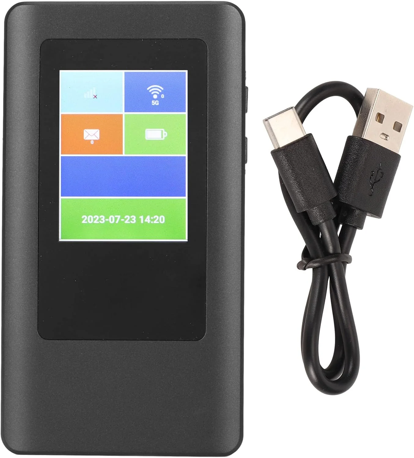 روتر وای فای موبایل 5G Bewinner، هات اسپات دو بانده 2.4G/5.8G، روتر بی سیم صفحه نمایش 2.4 اینچی، دستگاه مسافرتی قابل حمل برای تعطیلات، کمپینگ و گردهمایی روتر وای فای موبایل 5G Bewinner، هات اسپات دو بانده 2.4G/5.8G، روتر بی سیم صفحه نمایش 2.4 اینچی، دستگاه مسافرتی قابل حمل برای تعطیلات، کمپینگ و گردهمایی