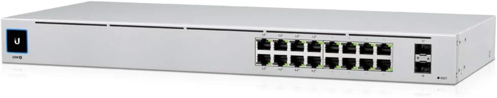 سوئیچ اترنت گیگابیتی 16 پورت PoE مدیریتی Ubiquiti Networks UniFi USW-16-POE Gen2 با پورت SFP
