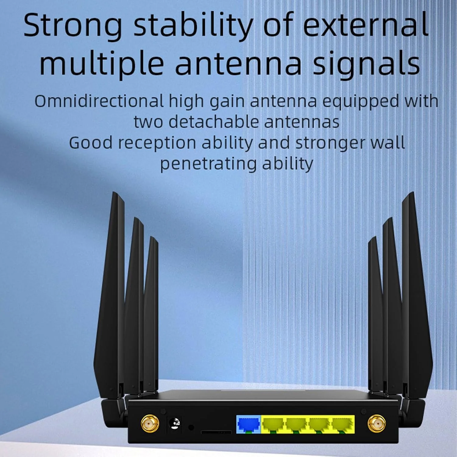 روتر وای فای 5G Bewinner با اسلات سیم کارت، مودم 5G بی سیم روتر CPE با سرعت 1000 مگابیت بر ثانیه، روتر وای فای 6 شبکه - دو بانده 2.4G+5.8G، 8 آنتن، برای خاورمیانه آسیا روتر وای فای 5G Bewinner با اسلات سیم کارت، مودم 5G بی سیم روتر CPE با سرعت 1000 مگابیت بر ثانیه، روتر وای فای 6 شبکه - دو بانده 2.4G+5.8G، 8 آنتن، برای خاورمیانه آسیا