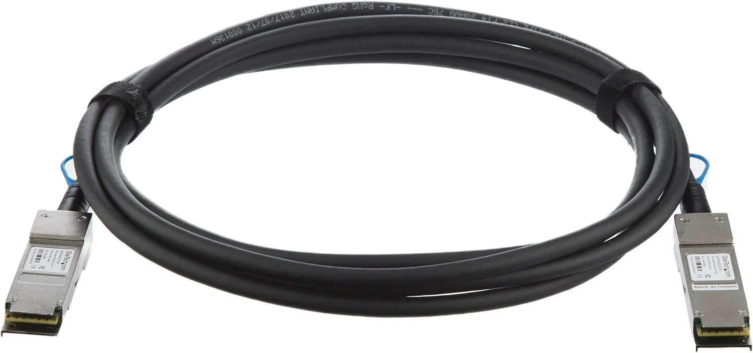 کابل Twinax اتصال مستقیم QSFP+ سازگار با Cisco StarTech QSFPH40GCU3M به طول 3 متر کابل Twinax اتصال مستقیم QSFP+ سازگار با Cisco StarTech QSFPH40GCU3M به طول 3 متر