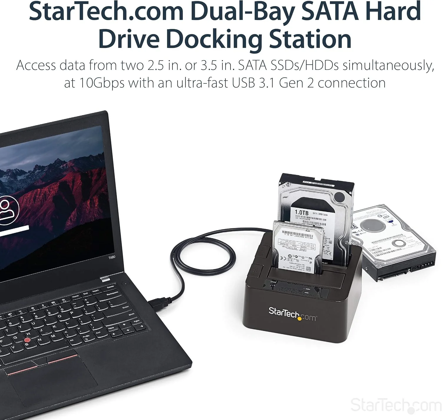 داک استیشن هارد درایو دوگانه StarTech.com USB 3.1 به SATA، USB 3.1 (10 گیگابیت بر ثانیه)، اکسترنال 2.5/3.5 اینچی SATA I/II/III، داک استیشن SSD/HDD، محفظه هارد درایو با قابلیت تعویض سریع، بارگذاری از بالا (SDOCK2U313) داک استیشن هارد درایو دوگانه StarTech.com USB 3.1 به SATA، USB 3.1 (10 گیگابیت بر ثانیه)، اکسترنال 2.5/3.5 اینچی SATA I/II/III، داک استیشن SSD/HDD، محفظه هارد درایو با قابلیت تعویض سریع، بارگذاری از بالا (SDOCK2U313)