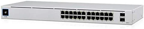 سوئیچ مدیریتی 24 پورت PoE گیگابیتی اترنت L2/L3 یوبیکوئیتی نتورکس UniFi USW24POE (10/100/1000) با قابلیت Power over Ethernet (PoE) و فرم فاکتور 1U، رنگ نقرهای سوئیچ مدیریتی 24 پورت PoE گیگابیتی اترنت L2/L3 یوبیکوئیتی نتورکس UniFi USW24POE (10/100/1000) با قابلیت Power over Ethernet (PoE) و فرم فاکتور 1U، رنگ نقرهای