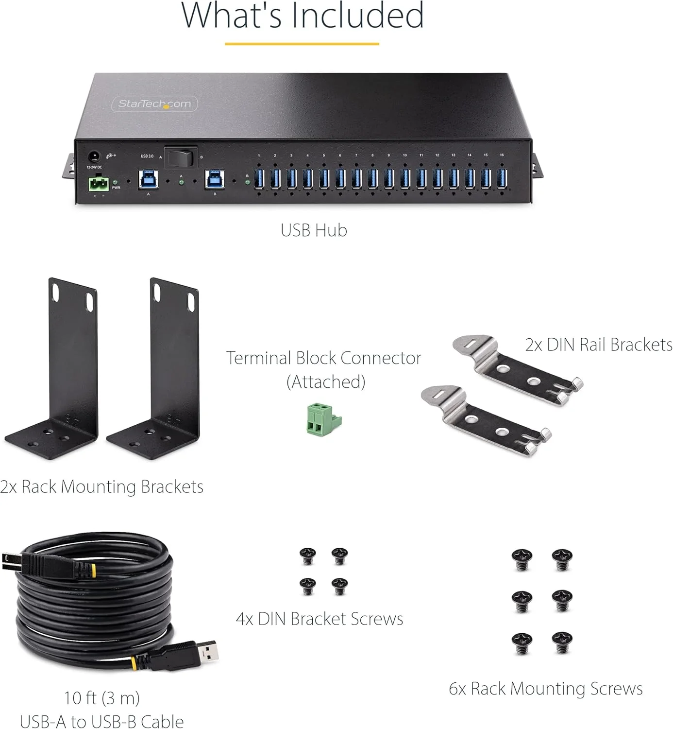 هاب صنعتی 16 پورت USB 3.0 استار تک با سرعت 5 گیگابیت بر ثانیه، بدنه فلزی، قابل نصب روی DIN/سطح/رک، محافظت در برابر ESD، تغذیه از طریق ترمینال بلاک، شارژ USB مشترک تا 120 وات، هاب/سوئیچ دوگانه (5G16AINDS-USB-A-HUB) هاب صنعتی 16 پورت USB 3.0 استار تک با سرعت 5 گیگابیت بر ثانیه، بدنه فلزی، قابل نصب روی DIN/سطح/رک، محافظت در برابر ESD، تغذیه از طریق ترمینال بلاک، شارژ USB مشترک تا 120 وات، هاب/سوئیچ دوگانه (5G16AINDS-USB-A-HUB)