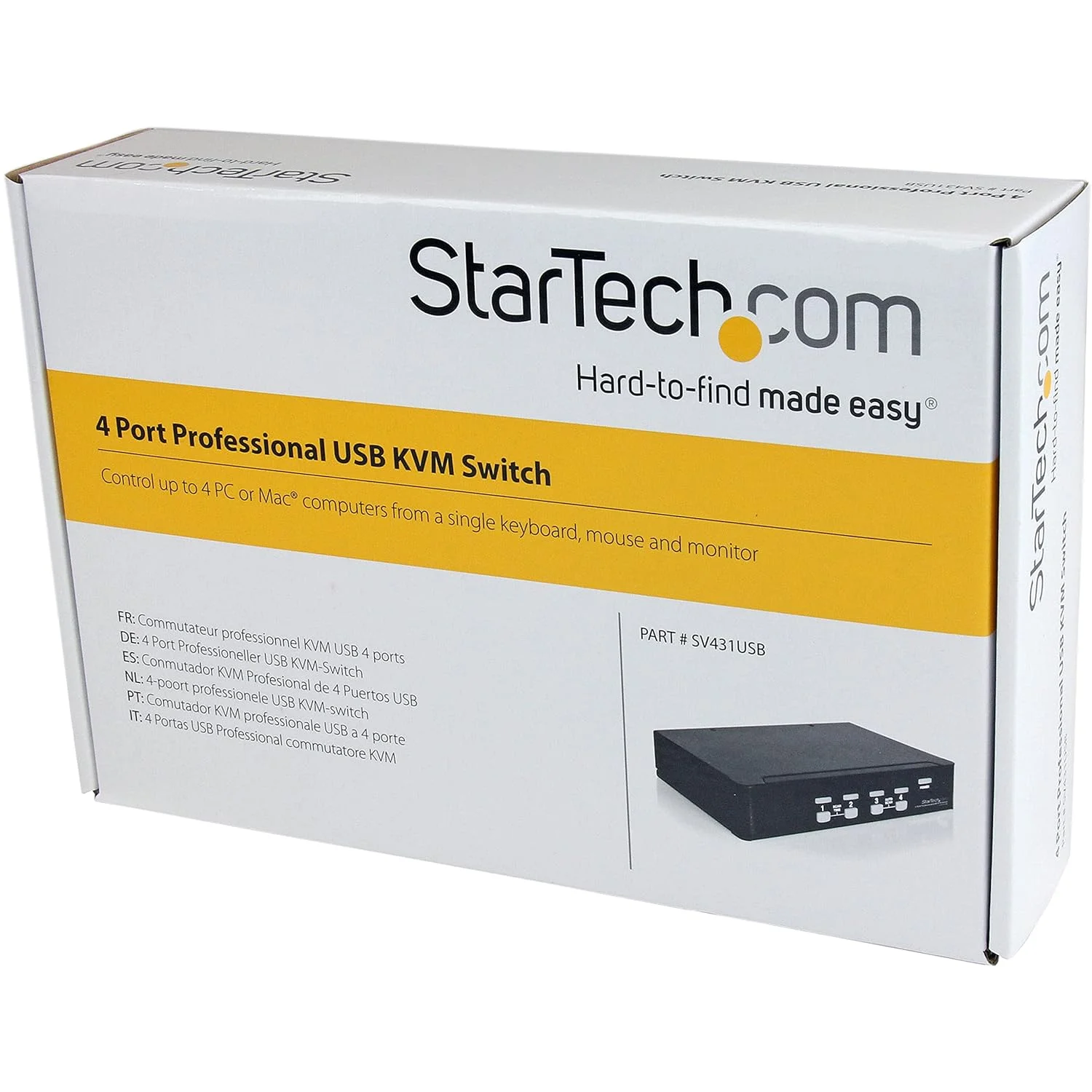 سوئیچ KVM چهار پورت VGA USB حرفه ای StarTech.com با هاب - سوئیچ KVM قابل نصب در رک 1U (SV431USB) سوئیچ KVM چهار پورت VGA USB حرفه ای StarTech.com با هاب - سوئیچ KVM قابل نصب در رک 1U (SV431USB)