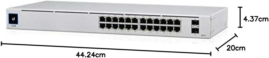 سوئیچ مدیریتی 24 پورت PoE گیگابیتی اترنت L2/L3 یوبیکوئیتی نتورکس UniFi USW24POE (10/100/1000) با قابلیت Power over Ethernet (PoE) و فرم فاکتور 1U، رنگ نقرهای سوئیچ مدیریتی 24 پورت PoE گیگابیتی اترنت L2/L3 یوبیکوئیتی نتورکس UniFi USW24POE (10/100/1000) با قابلیت Power over Ethernet (PoE) و فرم فاکتور 1U، رنگ نقرهای