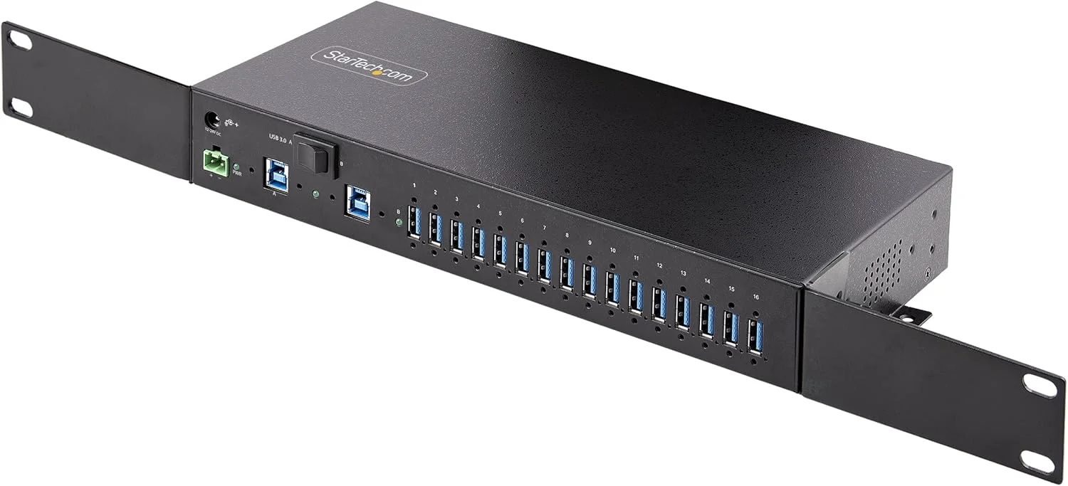 هاب صنعتی 16 پورت USB 5Gbps استار تک با آداپتور برق، فلزی، قابل نصب روی DIN/سطح/رک، هاب/سوئیچ دوگانه میزبان هاب صنعتی 16 پورت USB 5Gbps استار تک با آداپتور برق، فلزی، قابل نصب روی DIN/سطح/رک، هاب/سوئیچ دوگانه میزبان