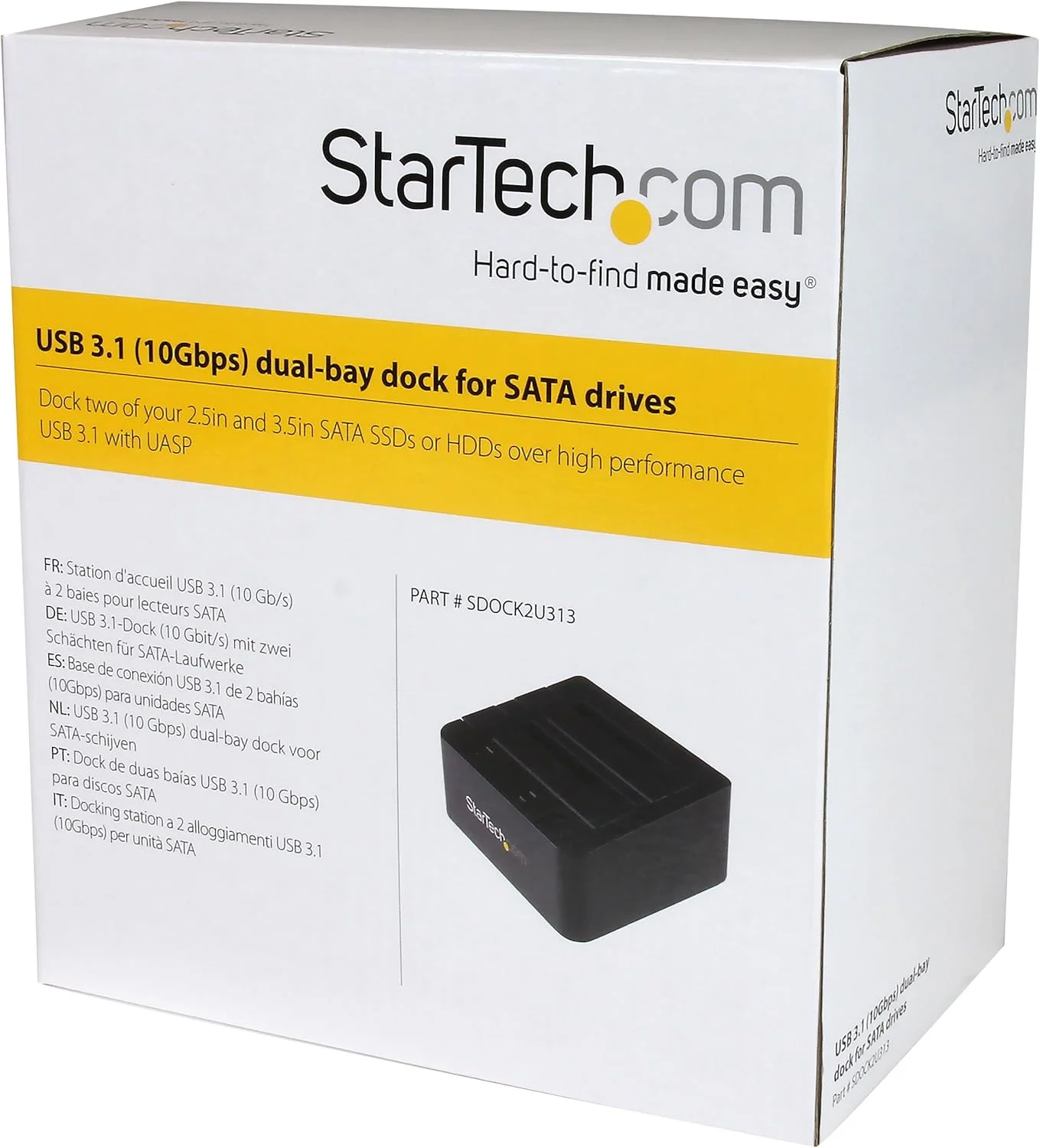 داک استیشن هارد درایو دوگانه StarTech.com USB 3.1 به SATA، USB 3.1 (10 گیگابیت بر ثانیه)، اکسترنال 2.5/3.5 اینچی SATA I/II/III، داک استیشن SSD/HDD، محفظه هارد درایو با قابلیت تعویض سریع، بارگذاری از بالا (SDOCK2U313) داک استیشن هارد درایو دوگانه StarTech.com USB 3.1 به SATA، USB 3.1 (10 گیگابیت بر ثانیه)، اکسترنال 2.5/3.5 اینچی SATA I/II/III، داک استیشن SSD/HDD، محفظه هارد درایو با قابلیت تعویض سریع، بارگذاری از بالا (SDOCK2U313)