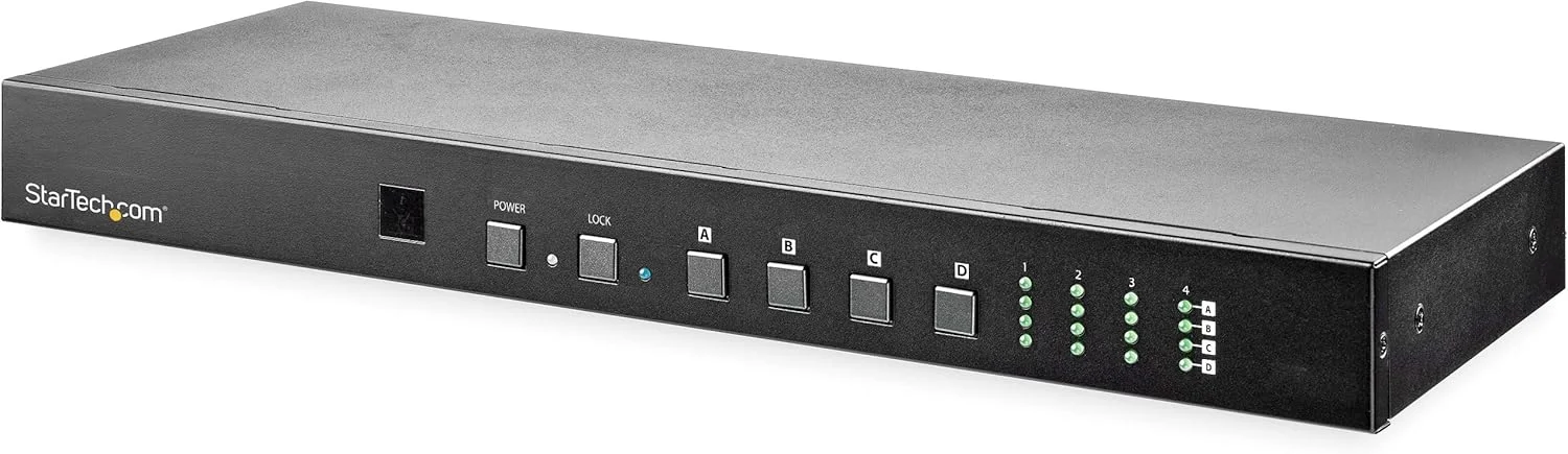 سوئیچ ماتریس HDMI استار تک 4x4 با کنترل صدا و اترنت - ویدئو 4K 60Hz - اسپلیتر HDMI 2.0 قابل نصب در رک با ریموت (VS424HD4K60)