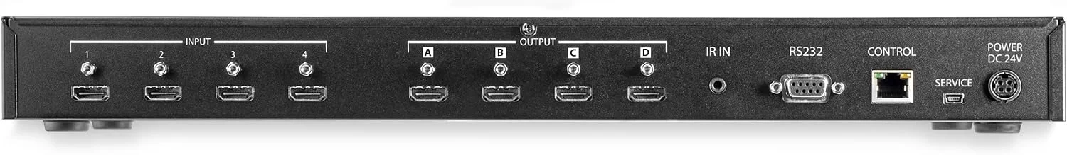 سوئیچ ماتریس HDMI استار تک 4x4 با کنترل صدا و اترنت - ویدئو 4K 60Hz - اسپلیتر HDMI 2.0 قابل نصب در رک با ریموت (VS424HD4K60)