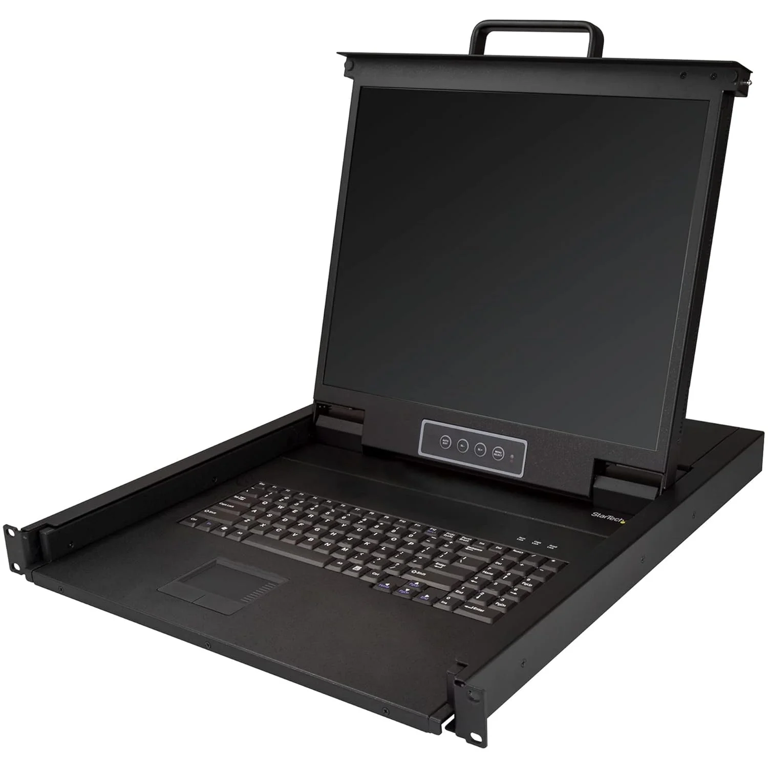 کنسول KVM رک مونت StarTech.com - پورت VGA تکی با مانیتور LCD 19 اینچی برای رک سرور - کشوی KVM LCD 1U با کابل ها و سخت افزار - پشتیبانی از USB - 50000 MTBF (RKCONS1901)