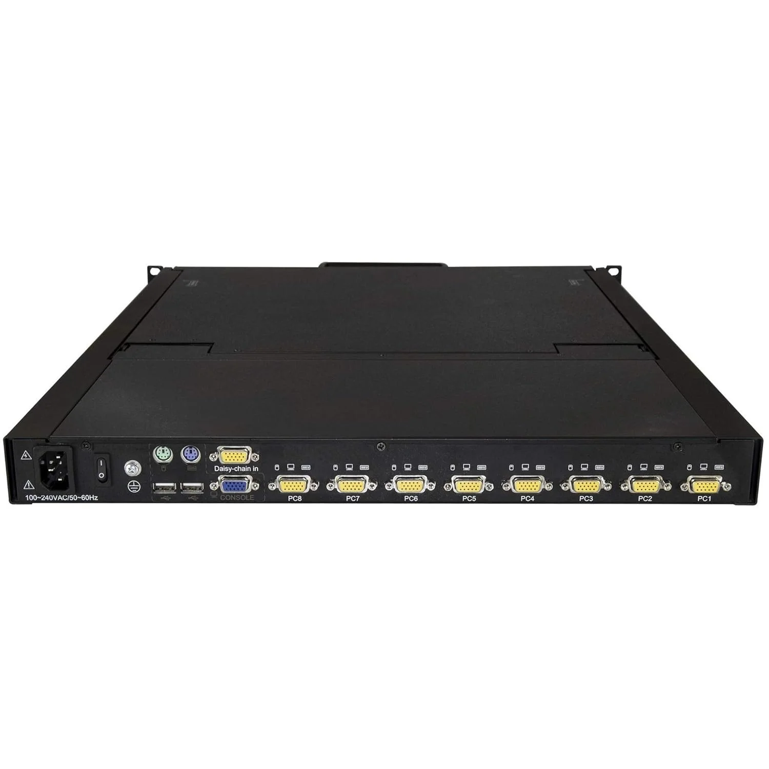 کنسول KVM رک مونت StarTech - 1U - 19 اینچ - KVM هشت پورت - KVM VGA - مانیتور رک مونت - مانیتور LCD رک مونت - کنسول رک مونت